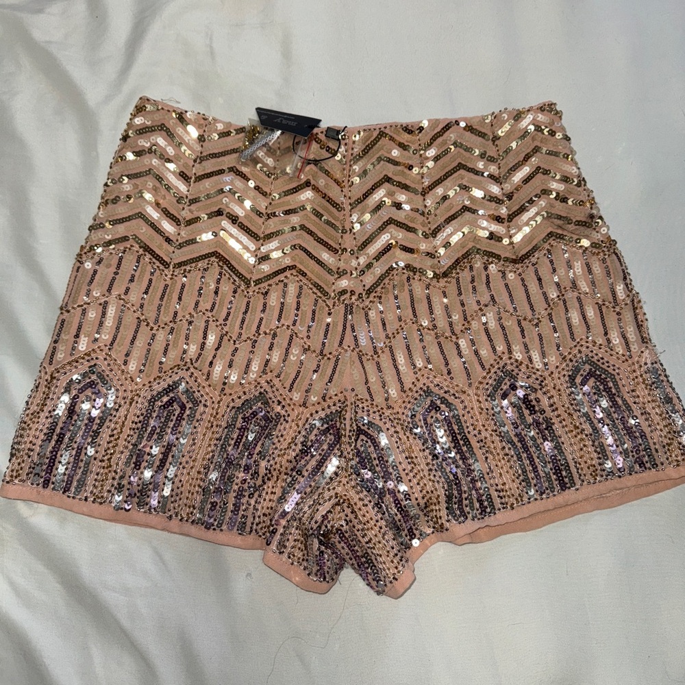 Sequin High Waist Women's Shorts